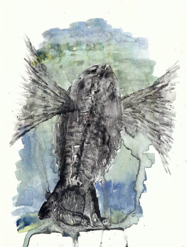 Fossil II. Watercolor. Janice Greenwood. Original Art.