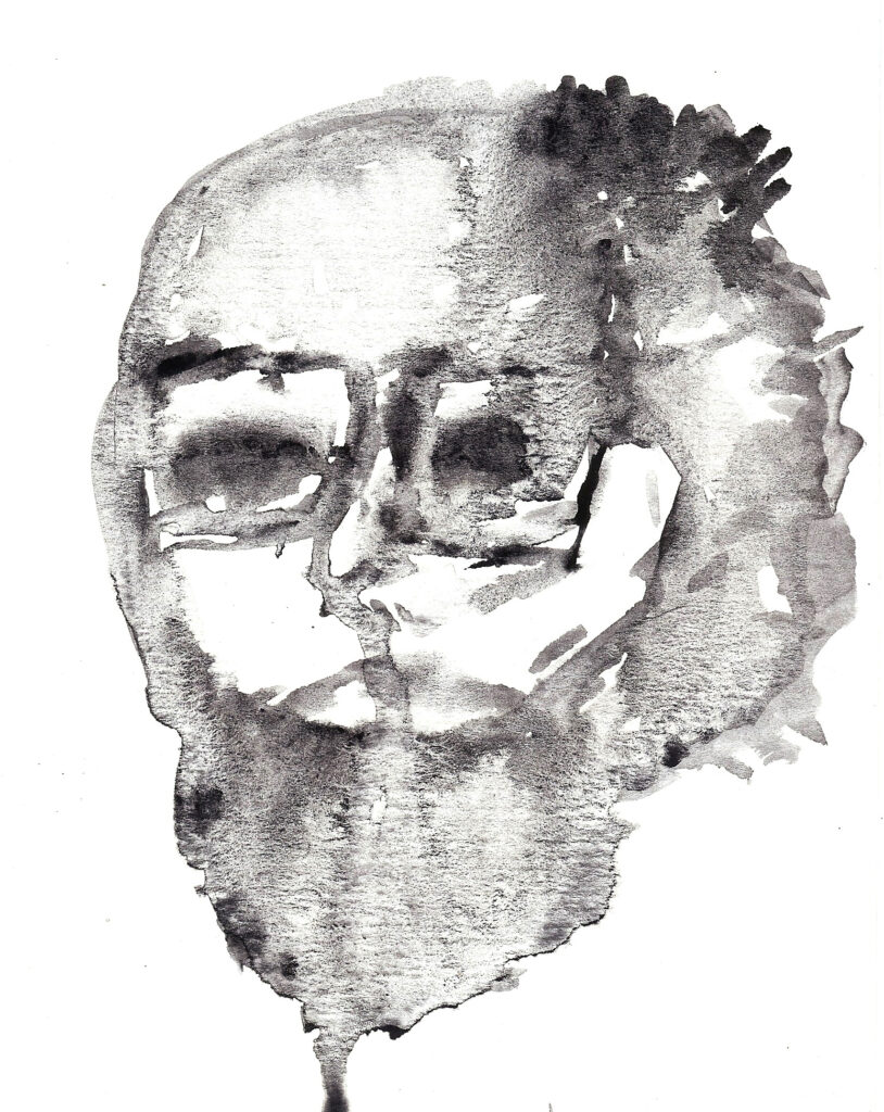 Allen Ginsberg. Watercolor. Janice Greenwood. Original Art.