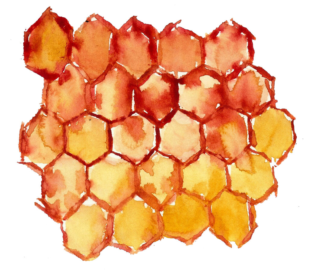 Hive. Watercolor. Janice Greenwood. Original Art.