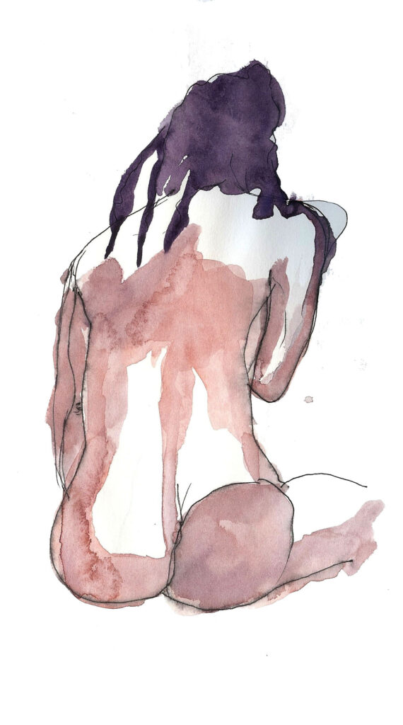 Broken Up. Watercolor. Janice Greenwood. Original Art.