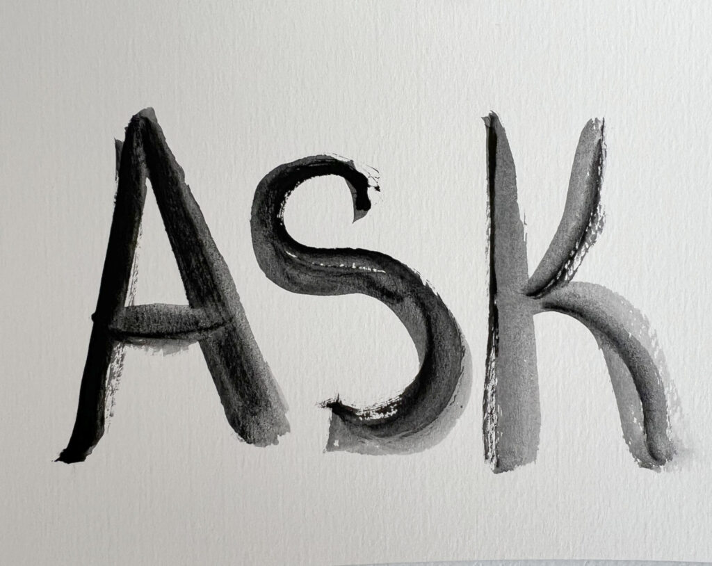 Ask. Watercolor. Janice Greenwood. Original Art.